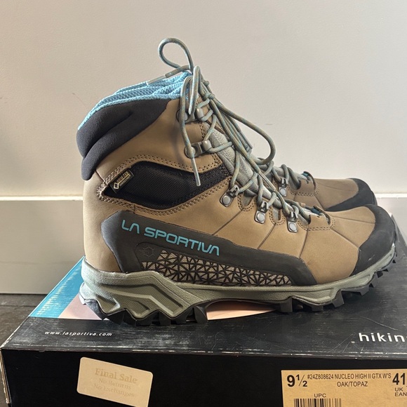 La Sportiva Nucleo High GTX Boots oak/topaz 9.5 NWT - Picture 1 of 8